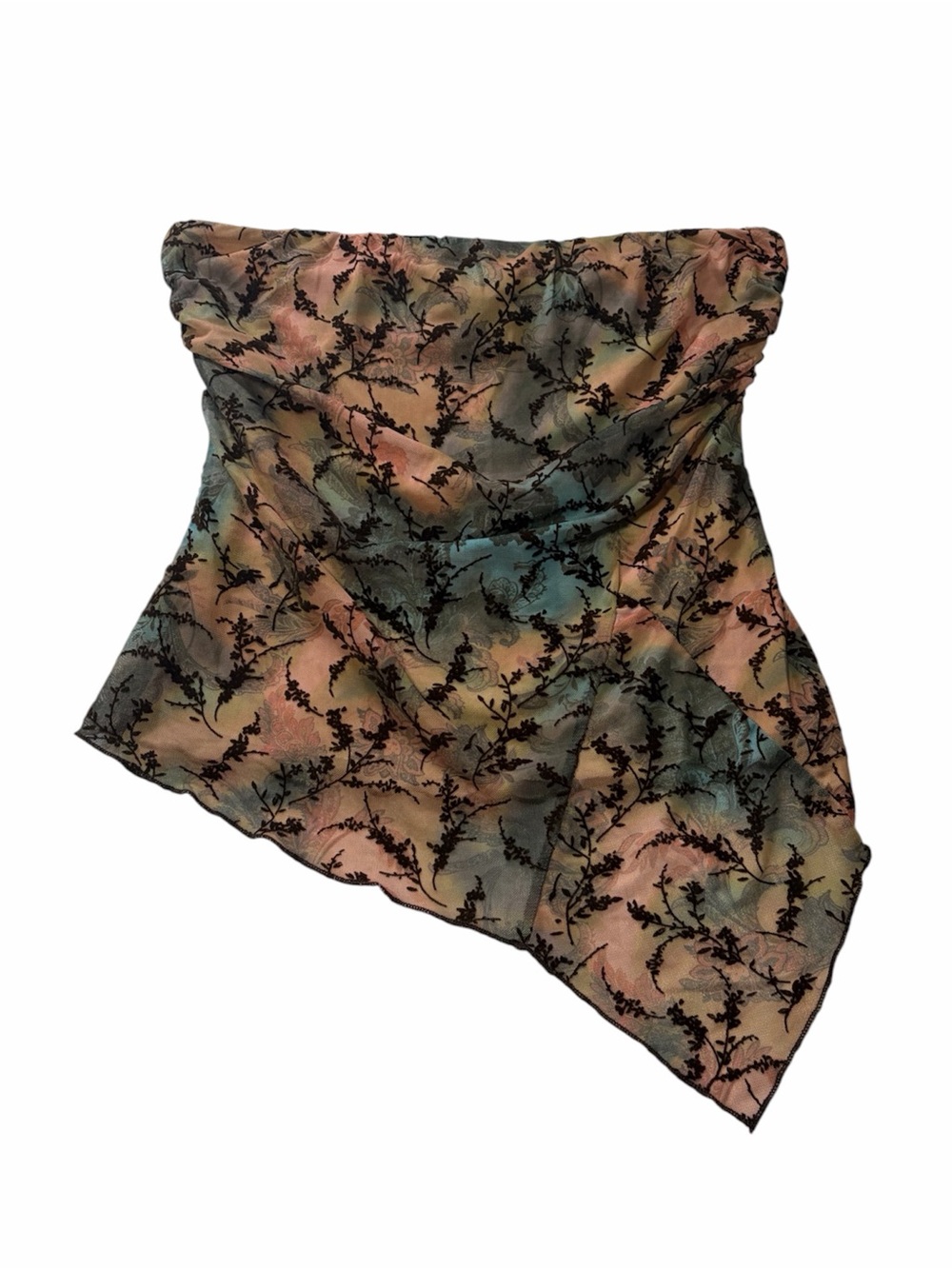 Thirty/Thirty Fairycore Ethereal Mesh Asymmetrical Tube Top Size Large